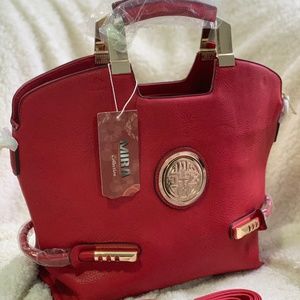 Red Mira Collection Shoulder Bag